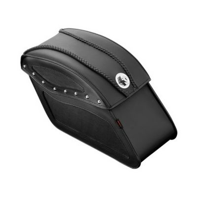 Motocyklové brašny Highway Hawk TOURER se zámkem (malé) - zdobení nýty, TEK kůže (2ks)